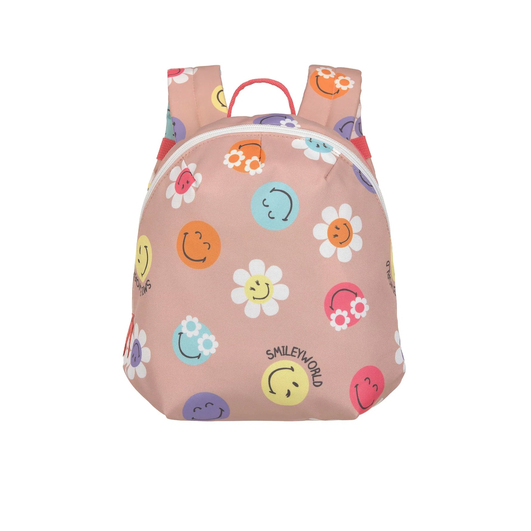 Der rosa Kinderrucksack aus der LÄSSIG x SmileyWorld® Kollektion ist mit 3,5 Liter Volumen ideal für Kinder ab 2 Jahren. Farbenfrohe Prints und durchdachte Details machen ihn zu einem treuen Begleiter – in der Kita und darüber hinaus.