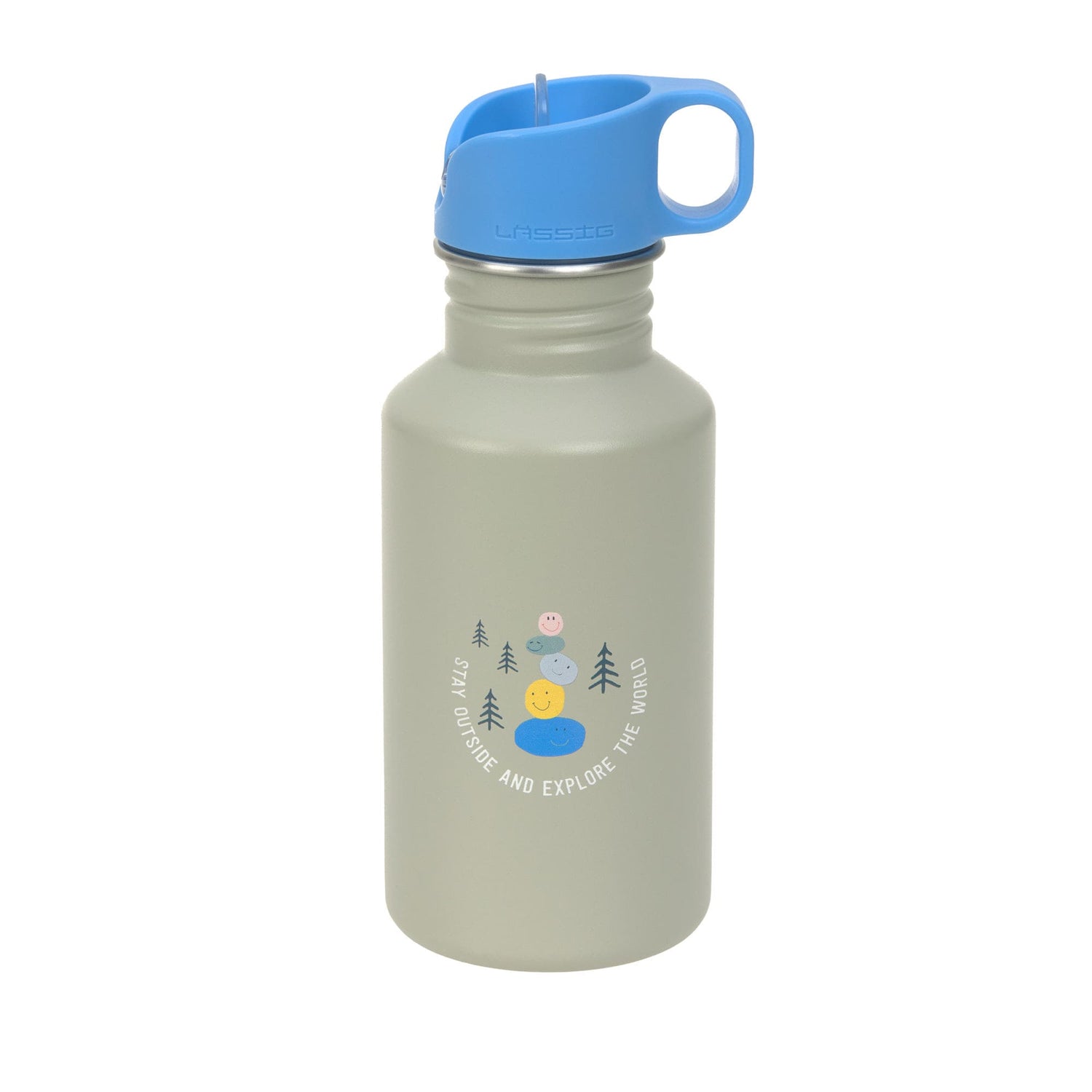 Die robuste, BPA-freie Edelstahl Trinkflasche (500 ml) in Grün mit Sportrinkverschluss aus der Sunny Explorer Kollektion ist bruchfest und auslaufsicher. Sie eignet sich für stille, lauwarme sowie kühle Getränke. Geeignet ab 4 Jahren. Ohne Strohhalm.