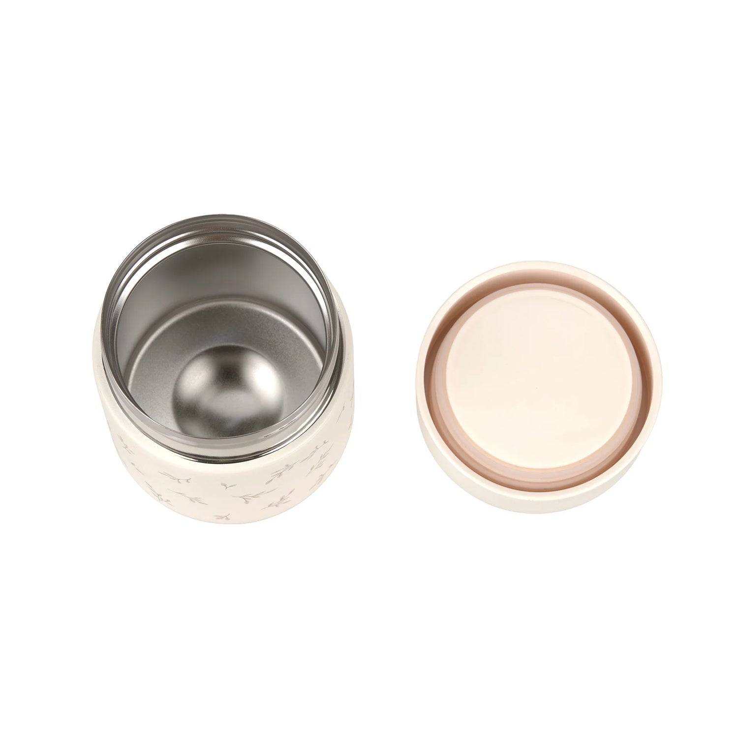 Mit dem doppelwandigen Edelstahl Thermobehälter aus der Cozy Beginnings Kollektion, ist das Essen auch unterwegs sofort servierbereit. Der auslaufsichere Food Jar fasst 350 ml und hält Lebensmittel zuverlässig warm oder kalt.