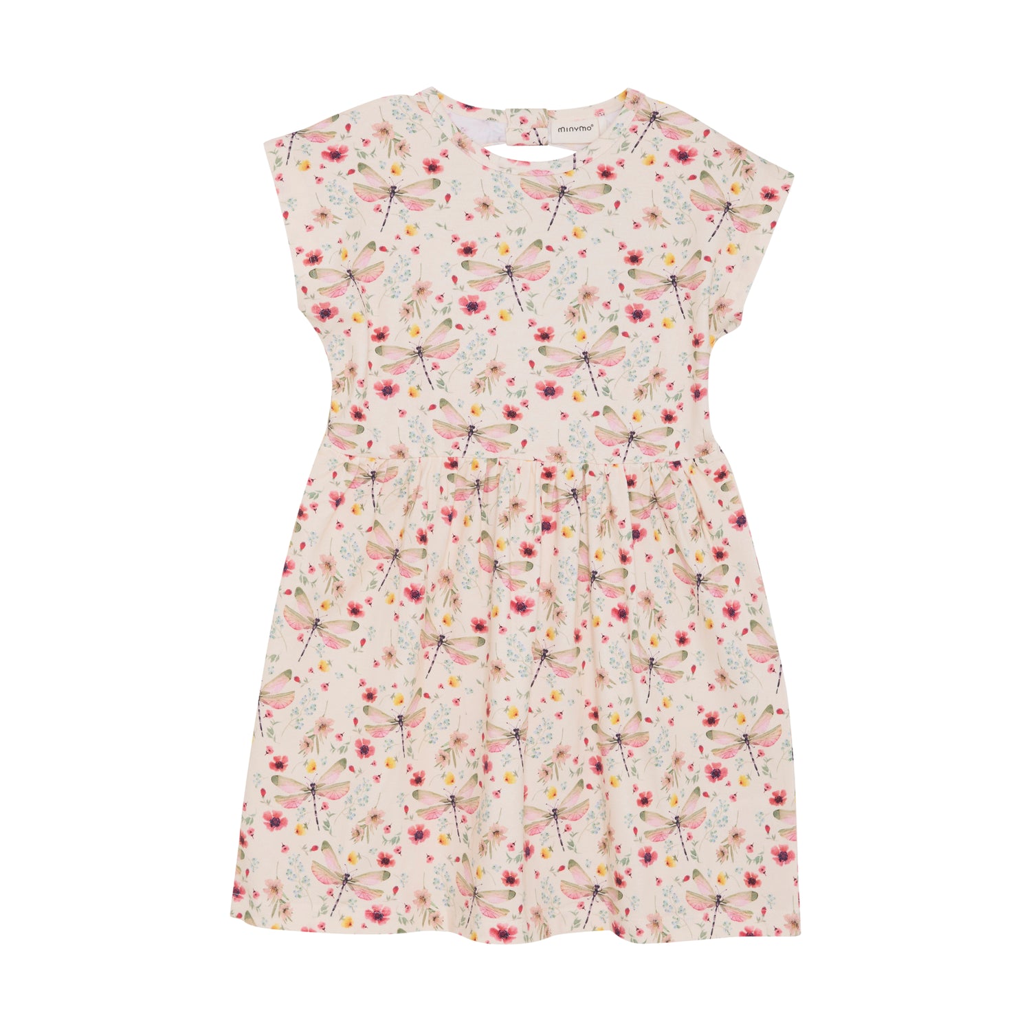 Das rosa Kleid von MINYMO überzeugt mit einem eleganten Blumenmuster und sorgt für einen stilvollen, frühlingshaften Look.