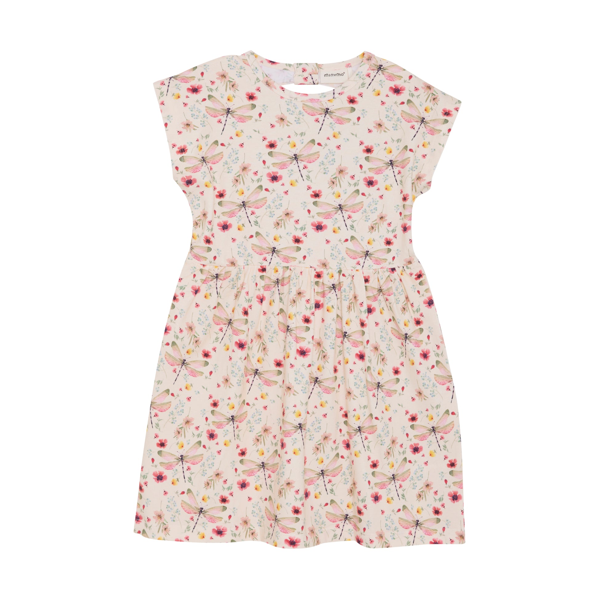 Das rosa Kleid von MINYMO überzeugt mit einem eleganten Blumenmuster und sorgt für einen stilvollen, frühlingshaften Look.