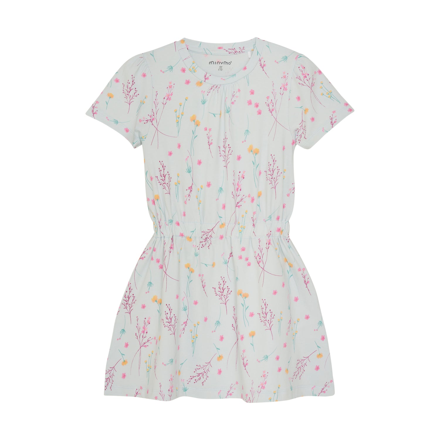 Dieses weiße Kleid mit floralem Allover-Print stammt von MINYMO und besticht durch sein elegantes Design.