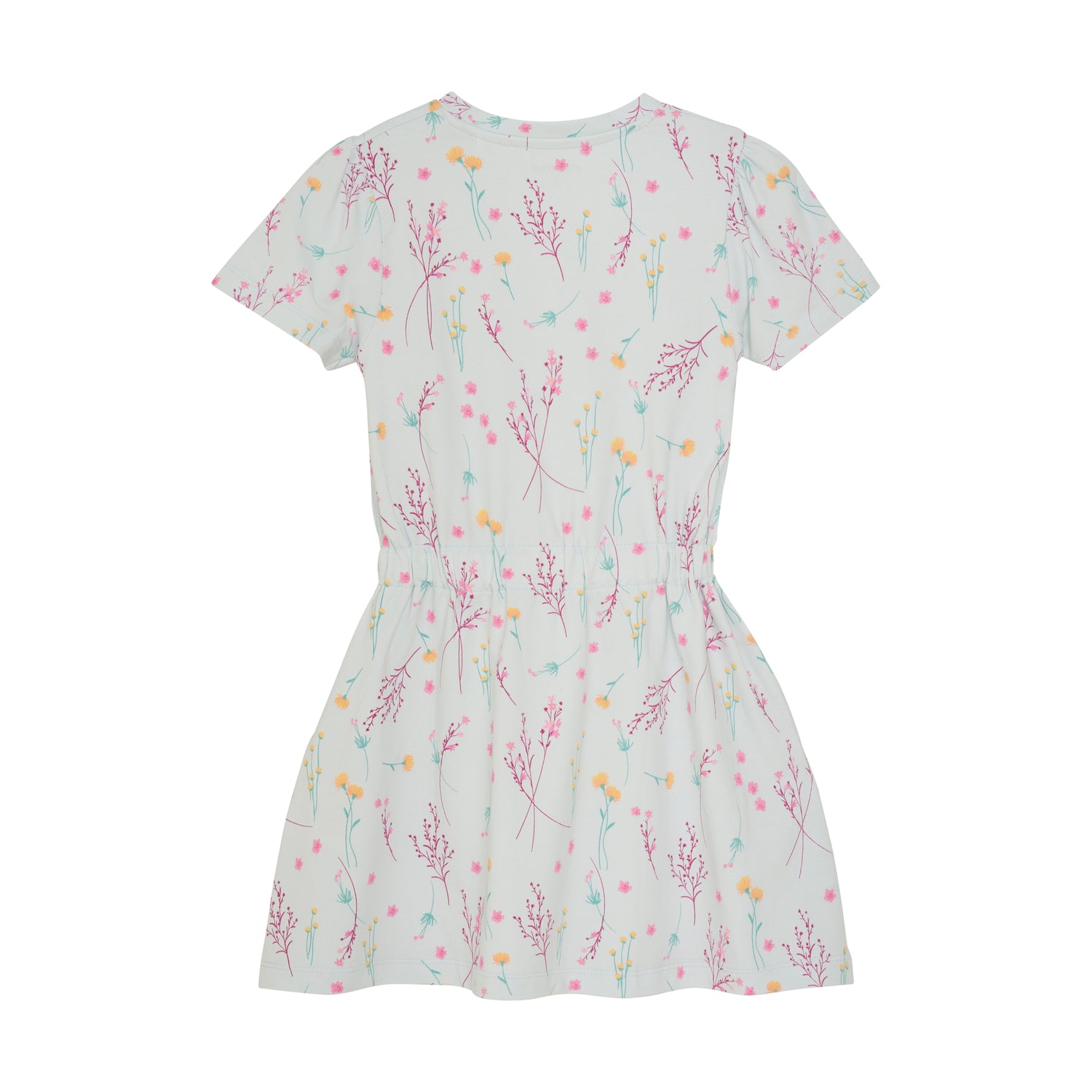 Dieses weiße Kleid mit floralem Allover-Print stammt von MINYMO und besticht durch sein elegantes Design.