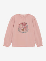 Dieses rosa Langarmshirt von MINYMO besticht durch ein charmantes Motiv und sorgt für einen stilvollen Auftritt.