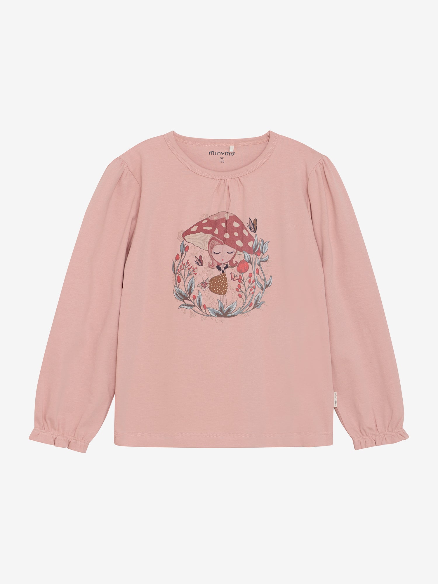 Dieses rosa Langarmshirt von MINYMO besticht durch ein charmantes Motiv und sorgt für einen stilvollen Auftritt.