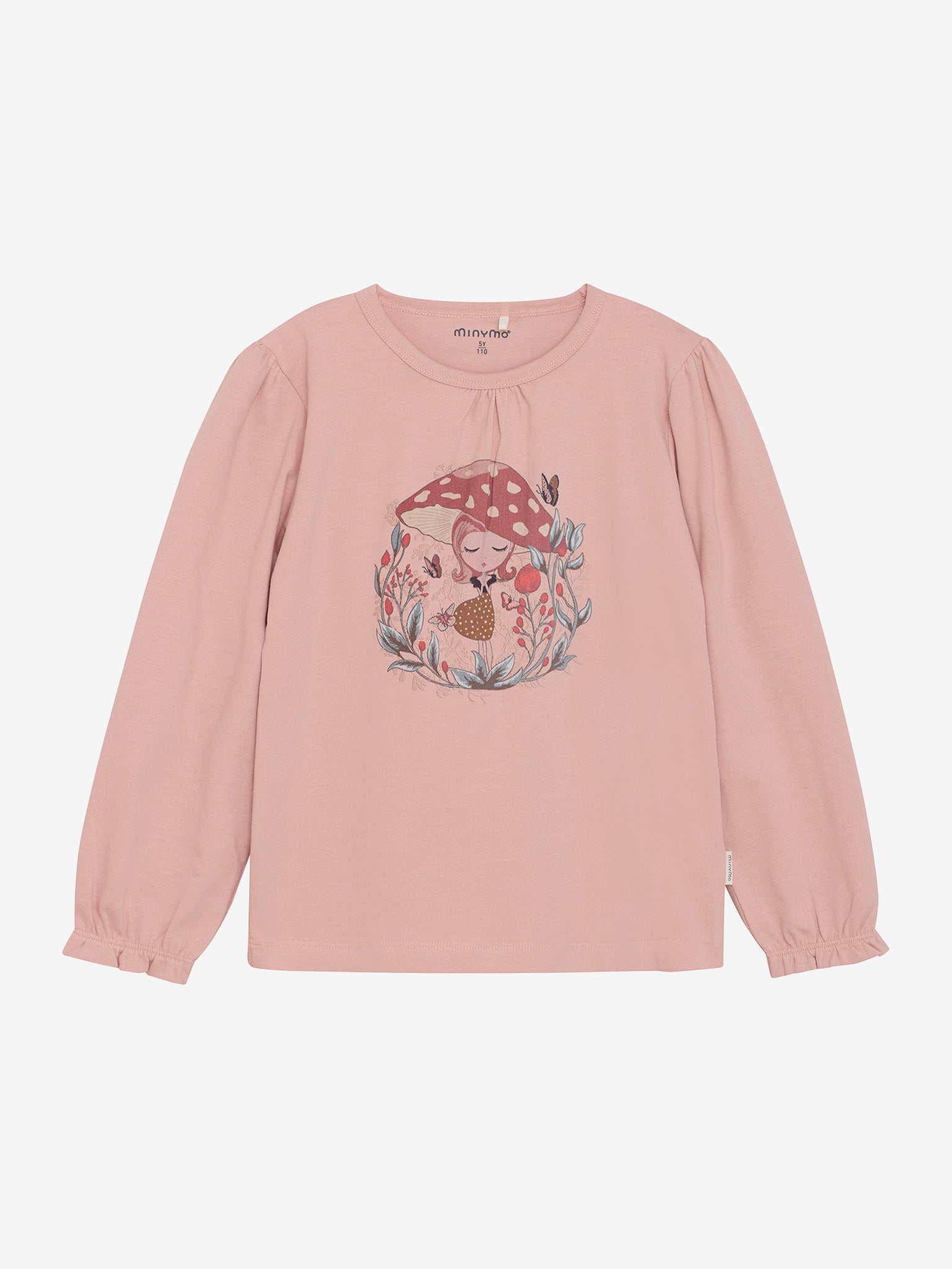 Dieses rosa Langarmshirt von MINYMO besticht durch ein charmantes Motiv und sorgt für einen stilvollen Auftritt.