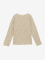 Dieses langärmlige, gerippte Shirt von MINYMO besticht durch einen stilvollen All-Over-Blumenprint und verleiht jedem Outfit eine charmante Note.