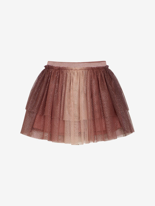 Dieser rote Glitzerrock von MINYMO bringt glamourösen Glanz in jede Garderobe und macht jeden Anlass besonders.