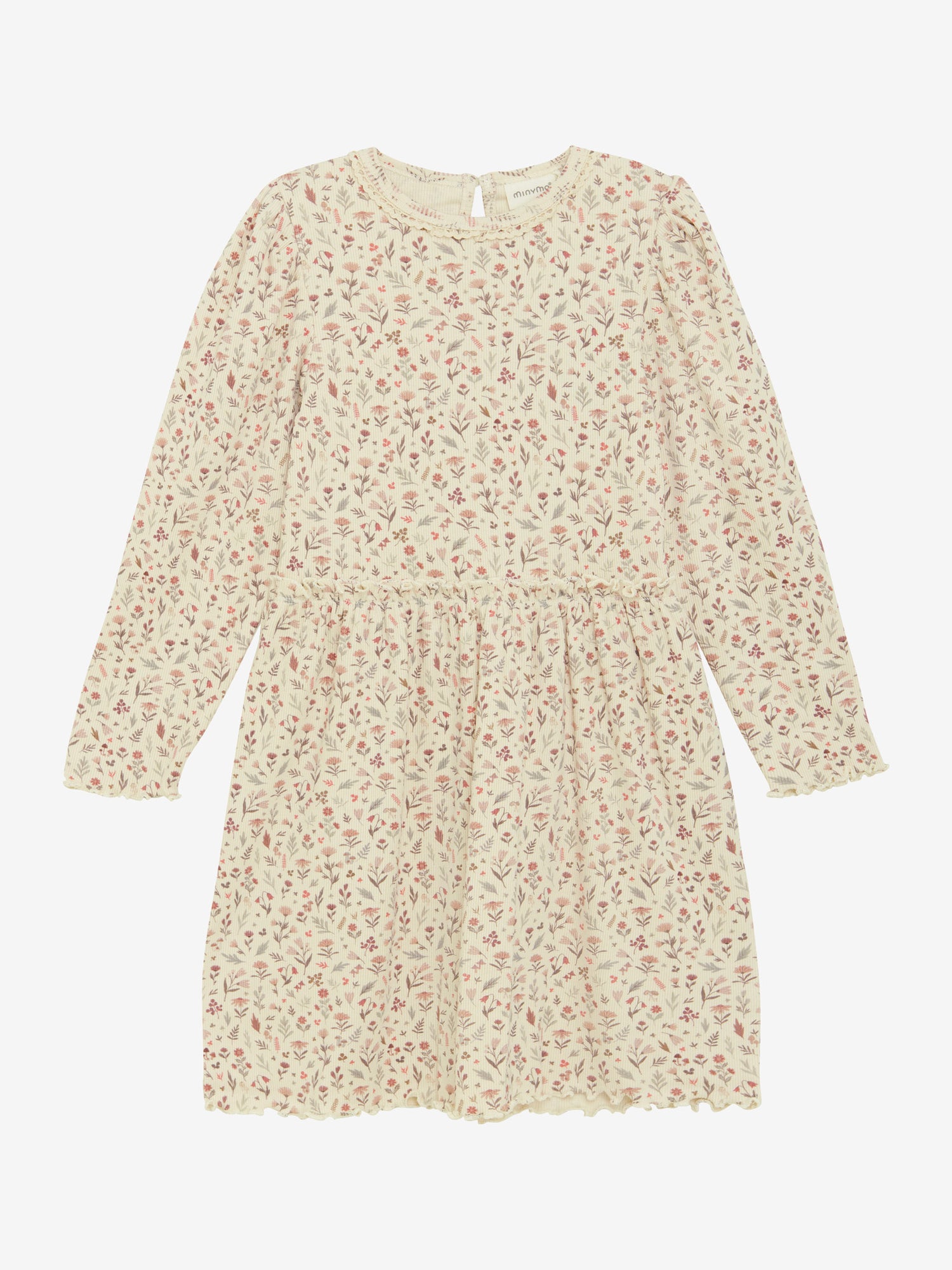 Dieses langärmelige Kleid von MINYMO besticht durch seinen durchgängigen Blumenprint und verleiht jedem Auftritt eine frische, verspielte Note.