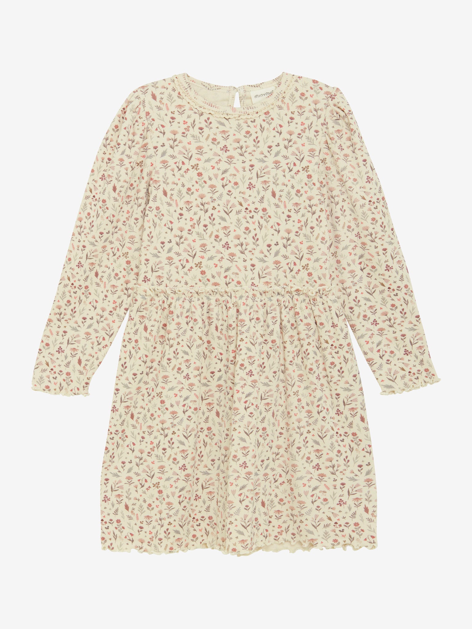 Dieses langärmelige Kleid von MINYMO besticht durch seinen durchgängigen Blumenprint und verleiht jedem Auftritt eine frische, verspielte Note.