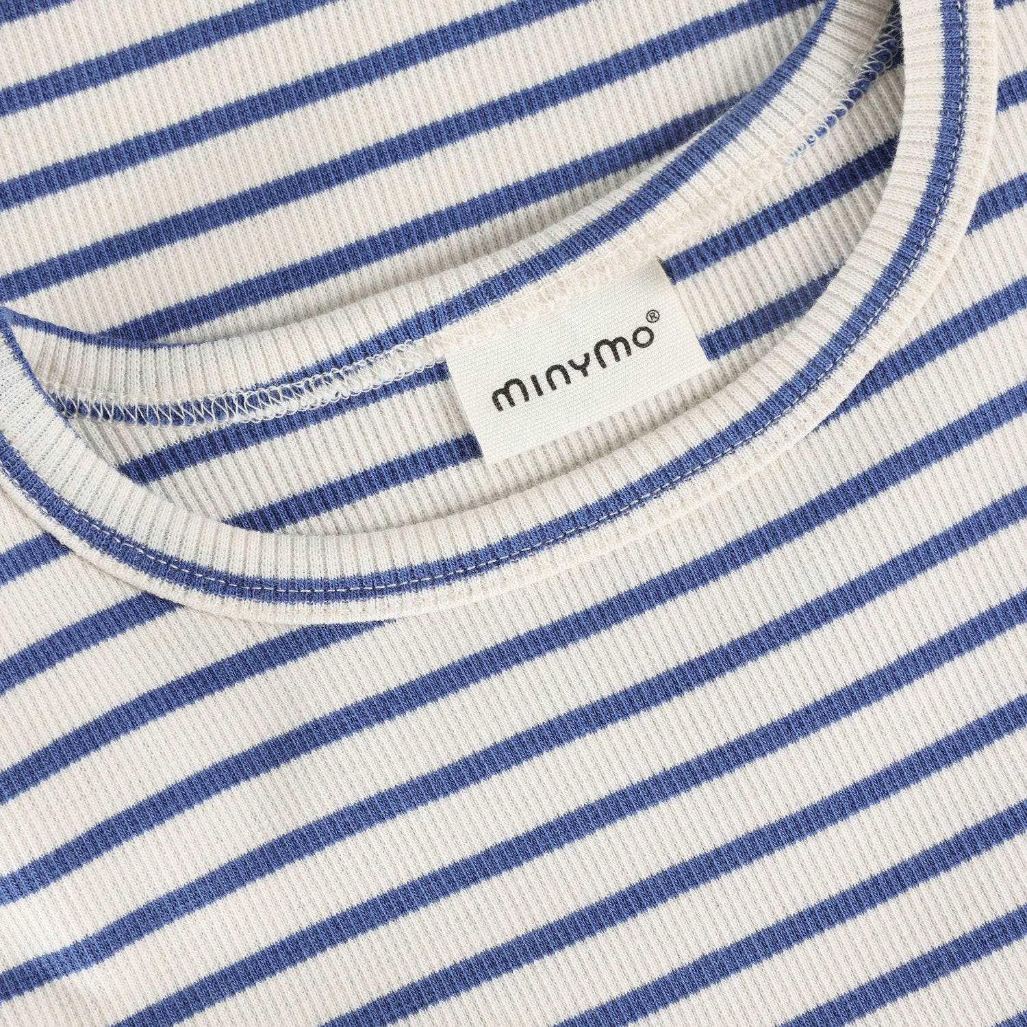 Gestreiftes kurzarm Rib T-Shirt von MINYMO.