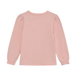 Rosa langarm T-Shirt von MINYMO mit Herzmotiv.