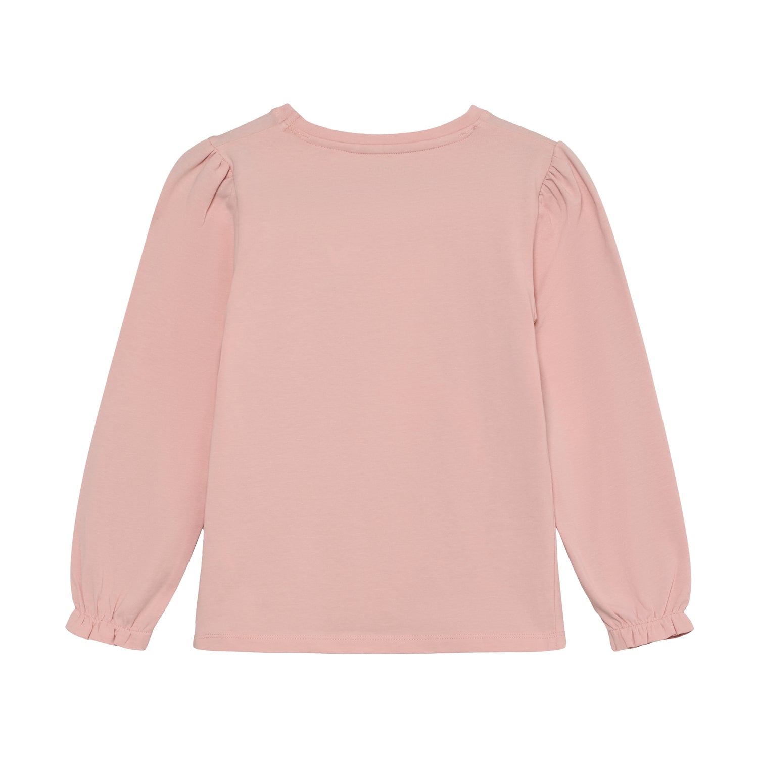 Rosa langarm T-Shirt von MINYMO mit Herzmotiv.