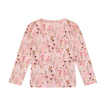 Rosa langarm Shirt von MINYMO mit All-Over Blümchenprint.
