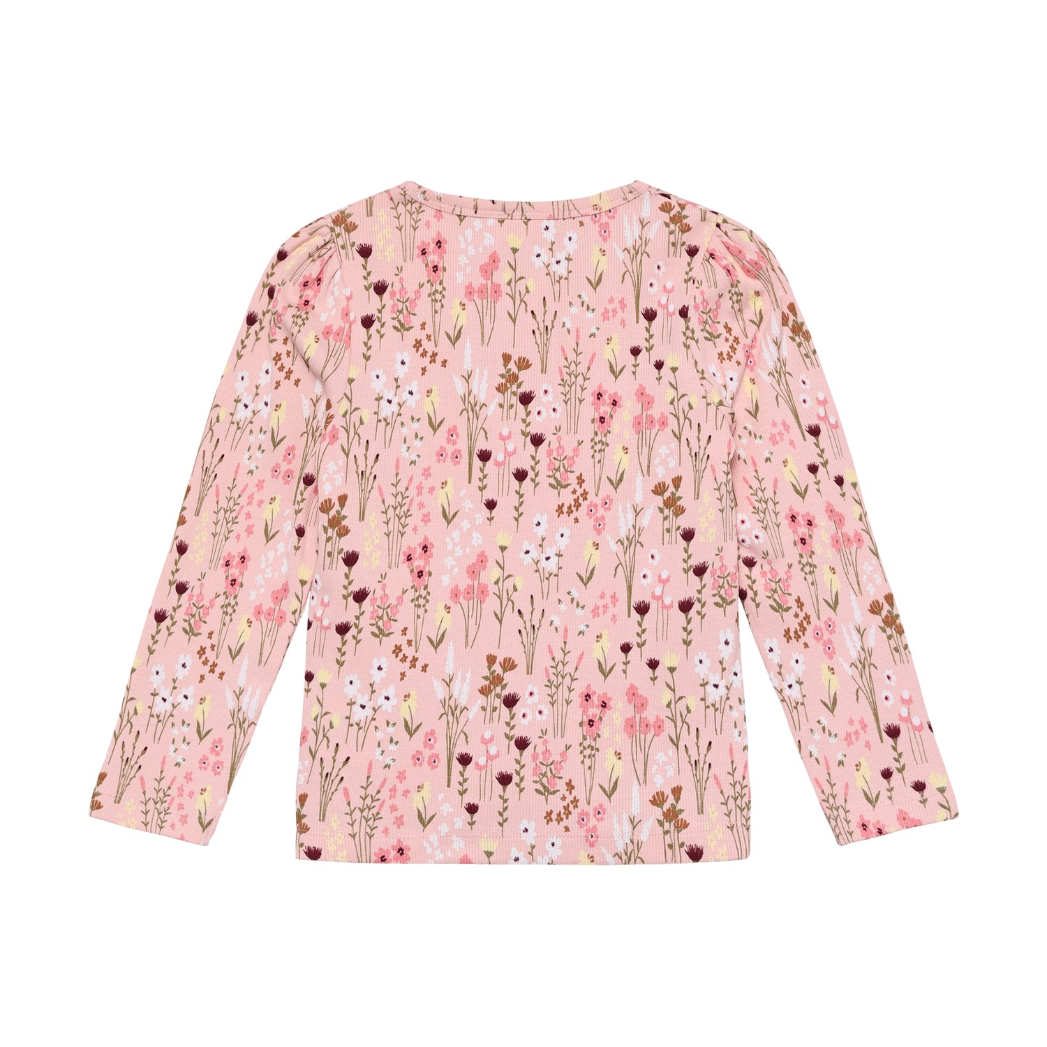 Rosa langarm Shirt von MINYMO mit All-Over Blümchenprint.