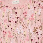 Rosa langarm Shirt von MINYMO mit All-Over Blümchenprint.