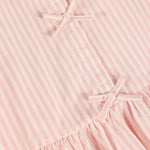 Rosa gestreiftes langarm Shirt von MINYMO mit kleinen Schleifen Details.
