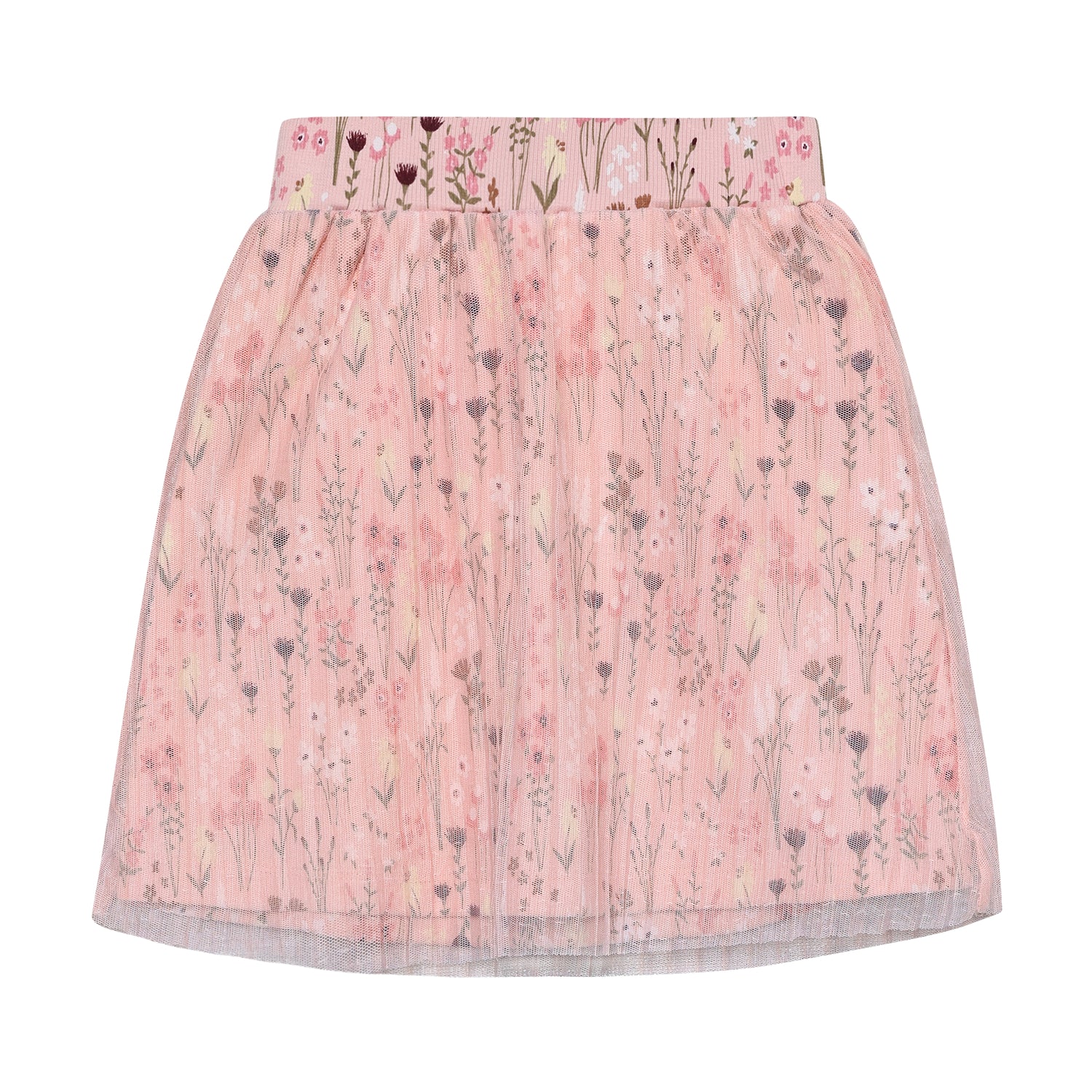 Rosa Rock mit All-Over Blümchenprint von MINYMO.