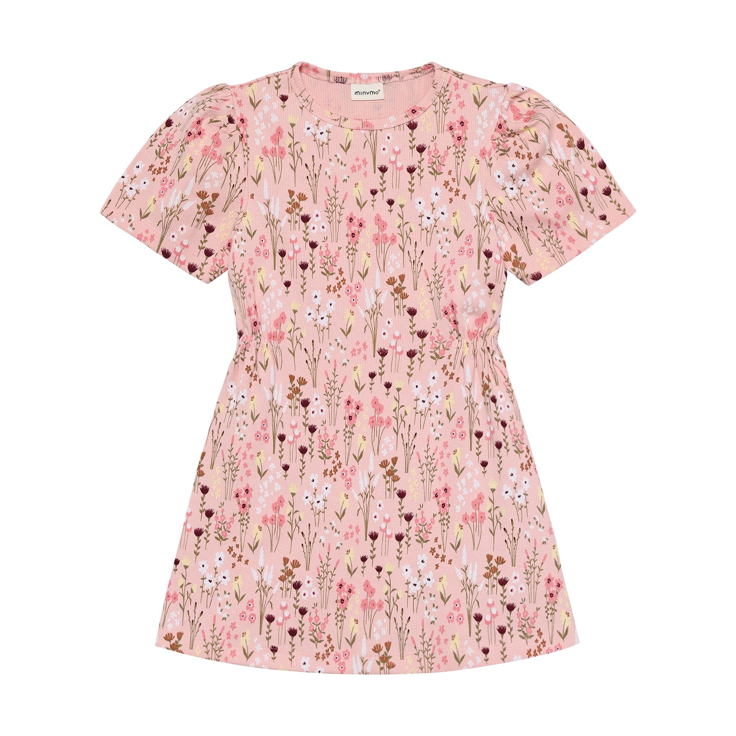 Kleid von MINYMO in Rosa mit all-Over Blumenprint.