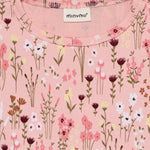 Kleid von MINYMO in Rosa mit all-Over Blumenprint.