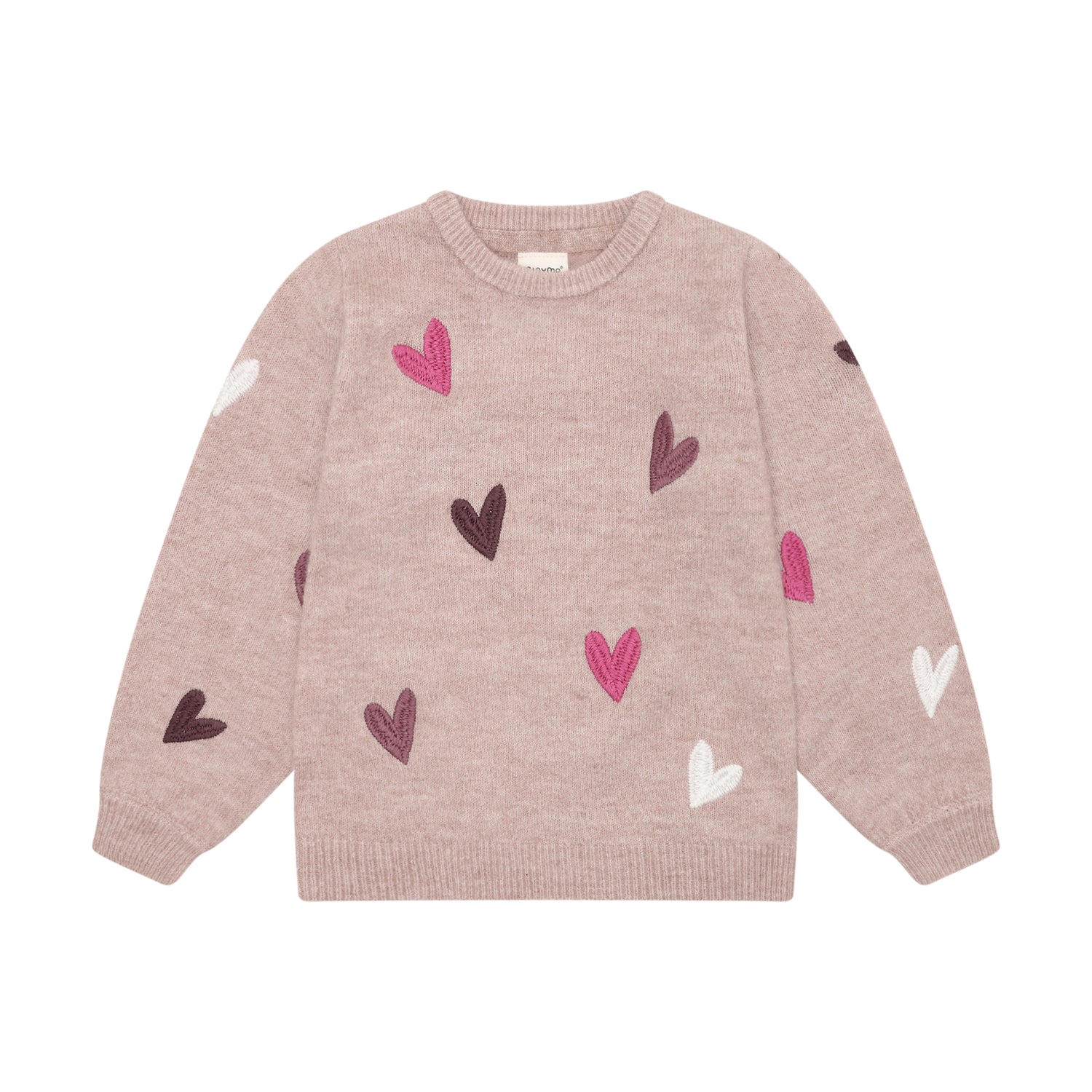 Ein weiches Knit-Meisterwerk für kleine Fashionistas – dieser rosa Pullover von Minymo besticht durch sein charmantes Herzmuster und die hochwertige Materialmischung. Perfekt für gemütliche Tage und elegante Momente.