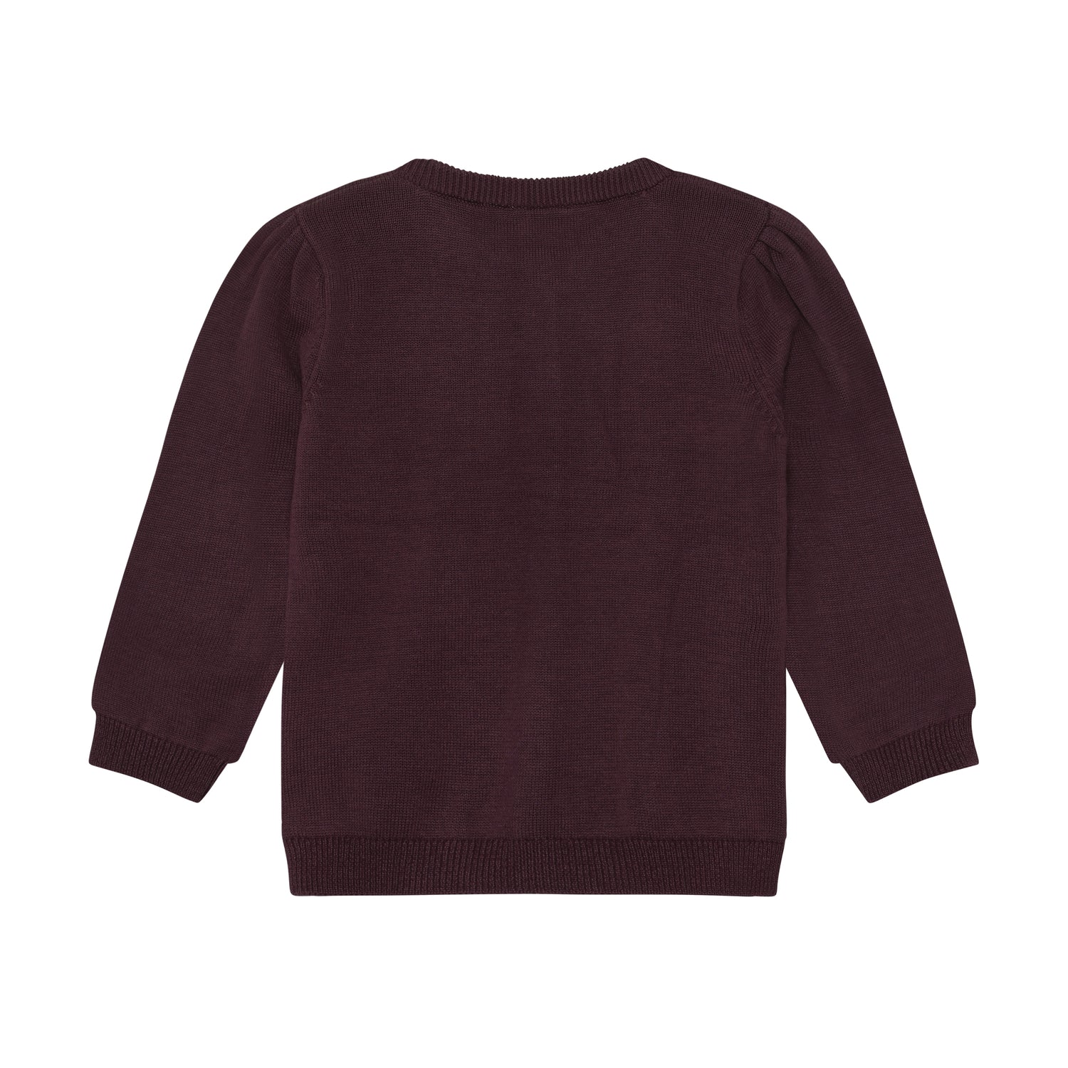 Ein eleganter Knit Cardigan in dunkellila von Minymo, gefertigt aus 100% Baumwolle für höchsten Tragekomfort und Langlebigkeit.