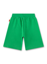 Coole Jungen-Shorts mit großen, aufgesetzten Fronttaschen in einem kräftigen Grün von Sanetta Pure.