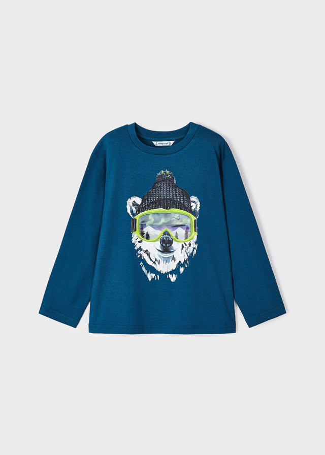 langarm Shirt mit Eisbärmotiv