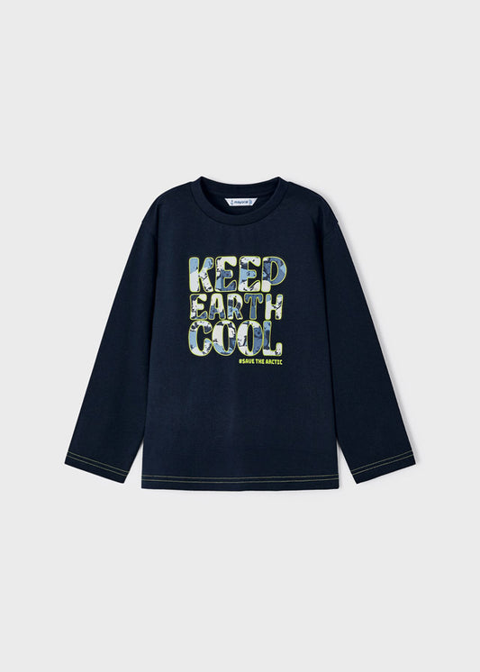 langarm Shirt mit Neonschriftzug