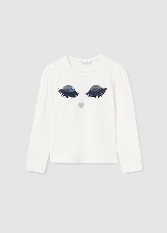 bezauberndes langarm Shirt mit Augen