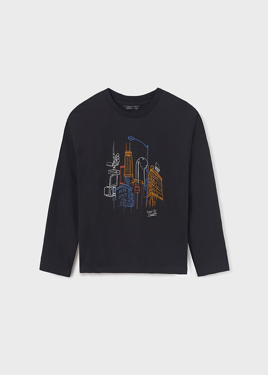 langarm Shirt mit New City Motiv