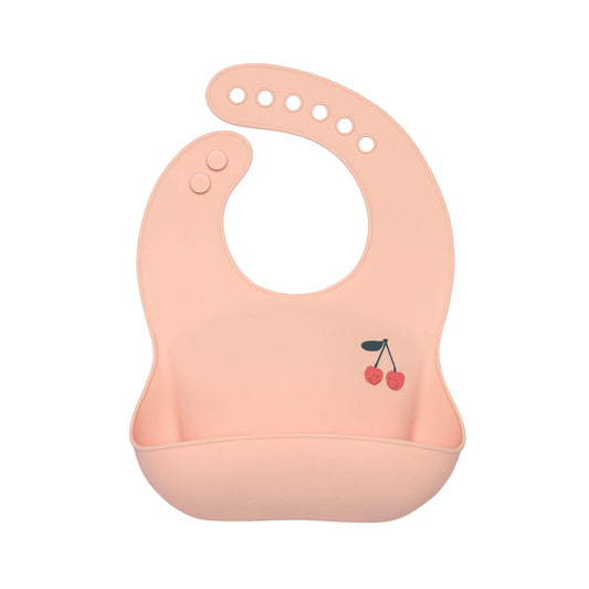 Das Baby Silikonlätzchen mit der tiefen, formstabilen Auffangschale fängt alles auf, was den Mund verfehlt. Das Lätzchen im Happy Fruits Cherry Design lässt sich in 6 Stufen anpassen und ist spülmaschinengeeignet. Geeignet von 6 bis 24 Monate. BPA-frei.