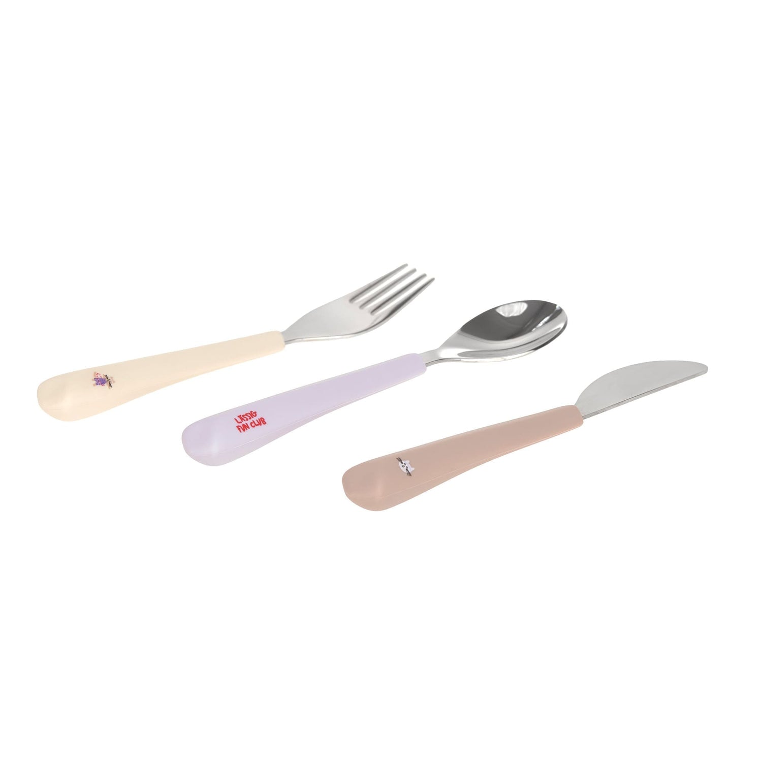 Mit dem BPA-freien Kinderbesteck aus Edelstahl, Design Cat von Lässig, und den ergonomisch geformten Silikongriffen aus der Tiny Team Kollektion gelingt den Kleinsten das selbstständige Essen noch besser. Das Besteck ist spülmaschinengeeignet.