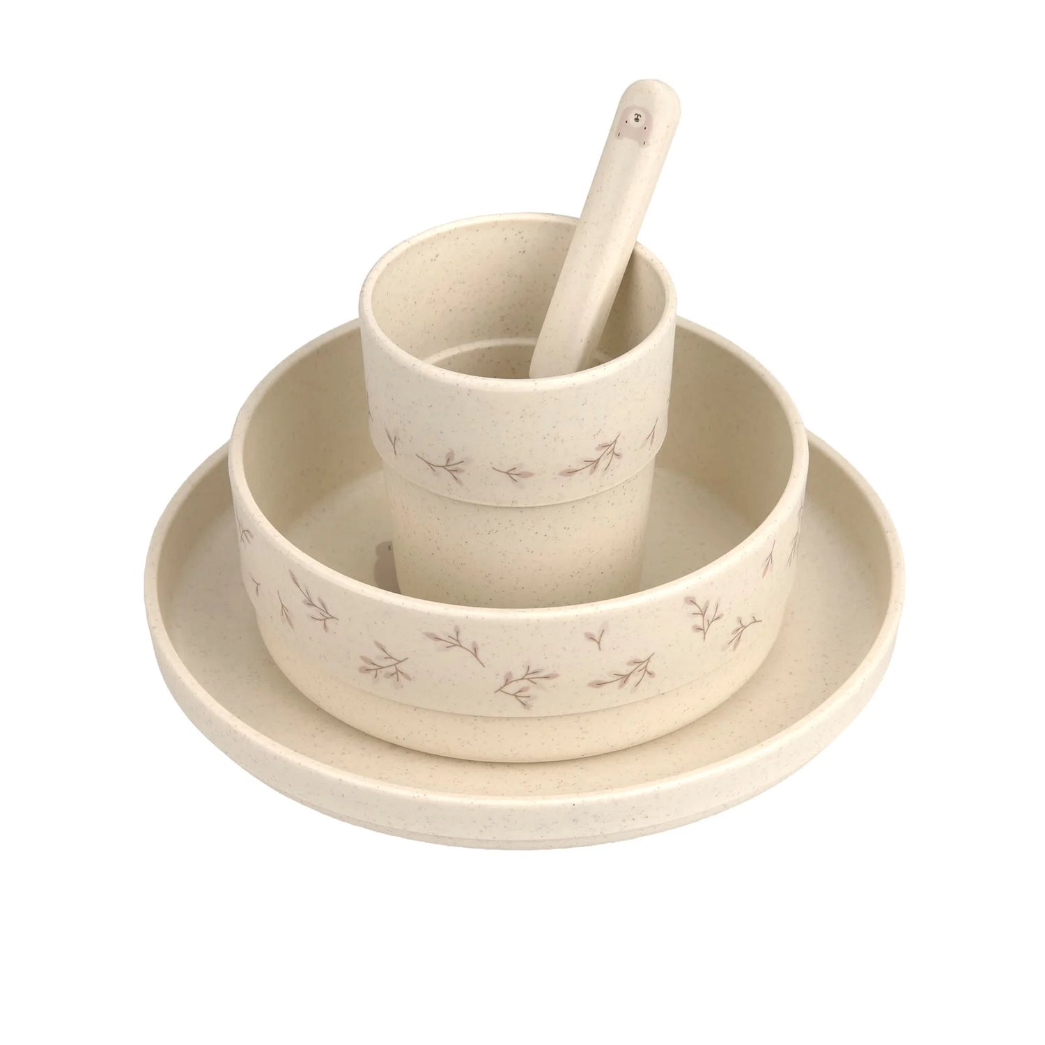 Das Kinder Geschirr Set aus der Cozy Beginnings Kollektion punktet mit Funktionalität, liebevollem Design und ressourcenschonendem Material. Das Kindergeschirr ist leicht sowie mikrowellen- und spülmaschinengeeignet.&nbsp;