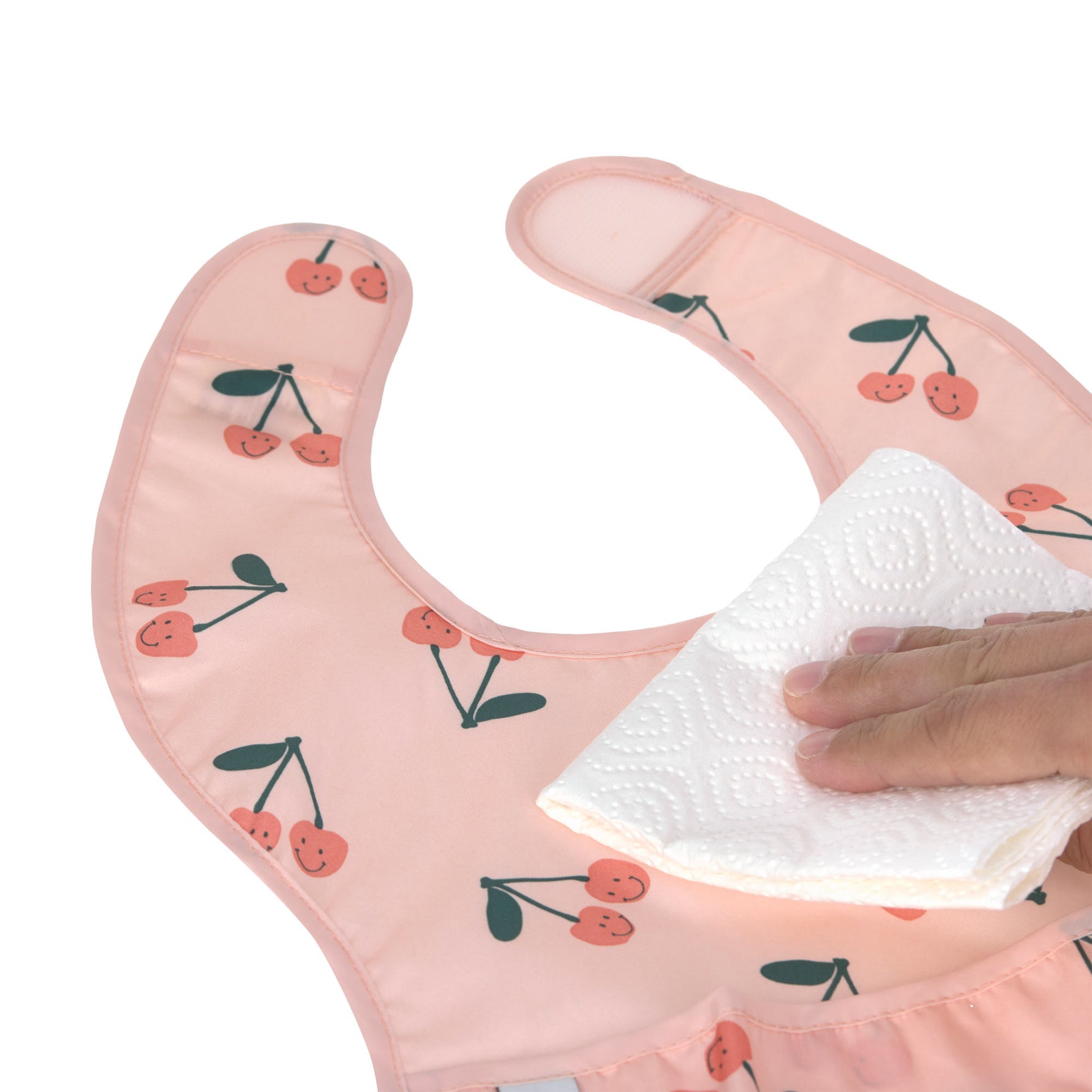 Die 2 mittelgroßen Lätzchen mit Auffangschutz aus der Happy Fruits Kollektion von Lässig schützen die Kleidung zuverlässig vor Flecken. Sie sind leicht, wasserdicht und mit einem praktischen Klettverschluss ausgestattet – ideal für Babys von 6 bis 24 Monaten. Einfach zu reinigen und perfekt für unterwegs. So bleibt das Essen entspannt und sauber!