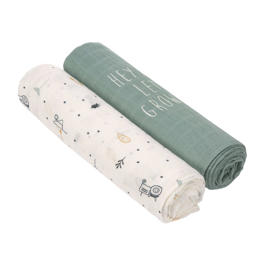 Das Mulltuch Garden Explorer Traktor von Lässig ist aus atmungsaktiver, hautfreundlicher Viskose und Baumwolle. Perfekt als Spucktuch, Mullwindel, Stilltuch oder zum Pucken. Für Mädchen und Jungen im 2er-Vorteilspack.
