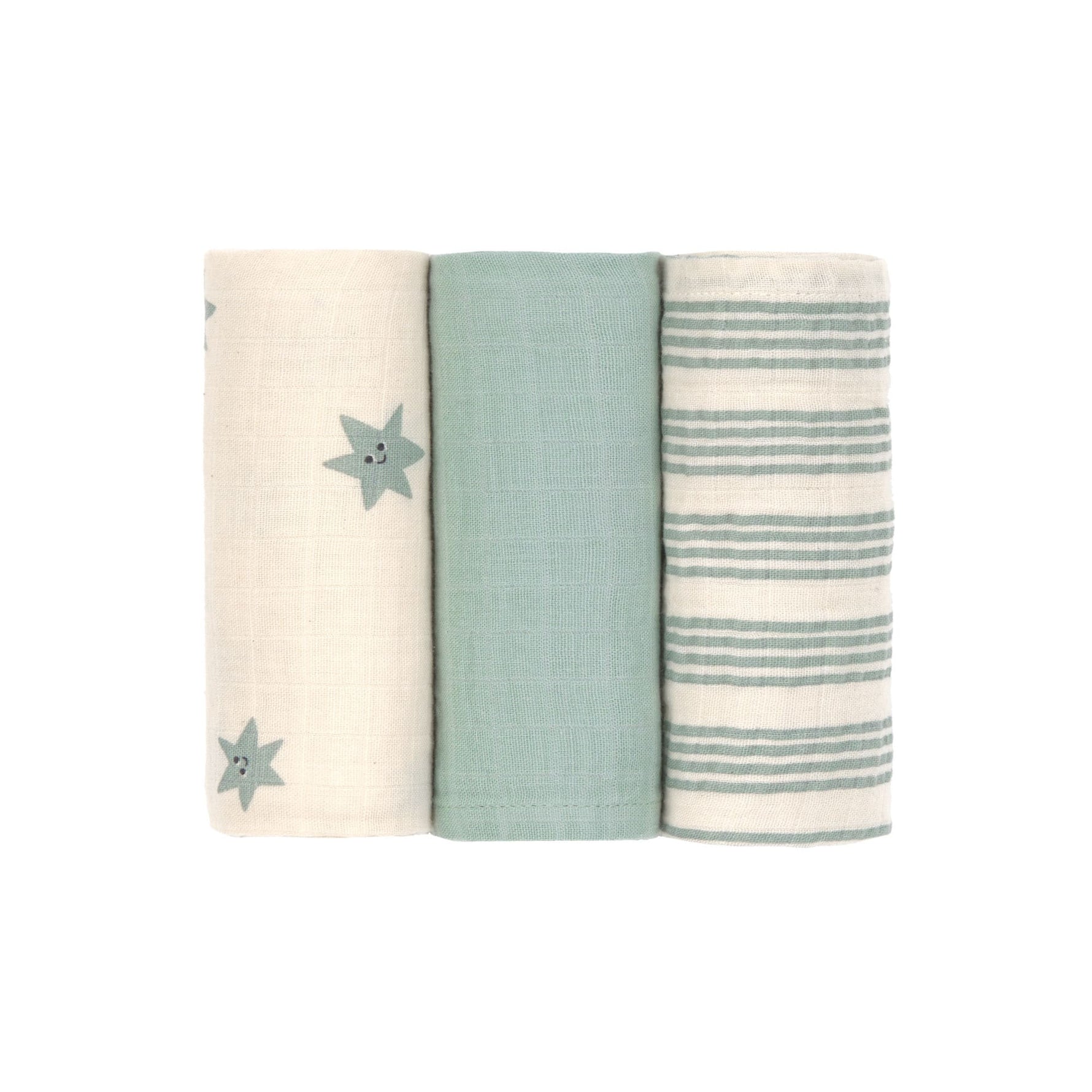 Die LÄSSIG Einschlag- und Mulltücher M aus 100 % Baumwolle&nbsp; aus der Tiny Team Kollektion sind besonders sanft zur sensiblen Babyhaut und dabei vielseitig einsetzbar. Ein echtes Must-Have im Familienalltag.&nbsp;
