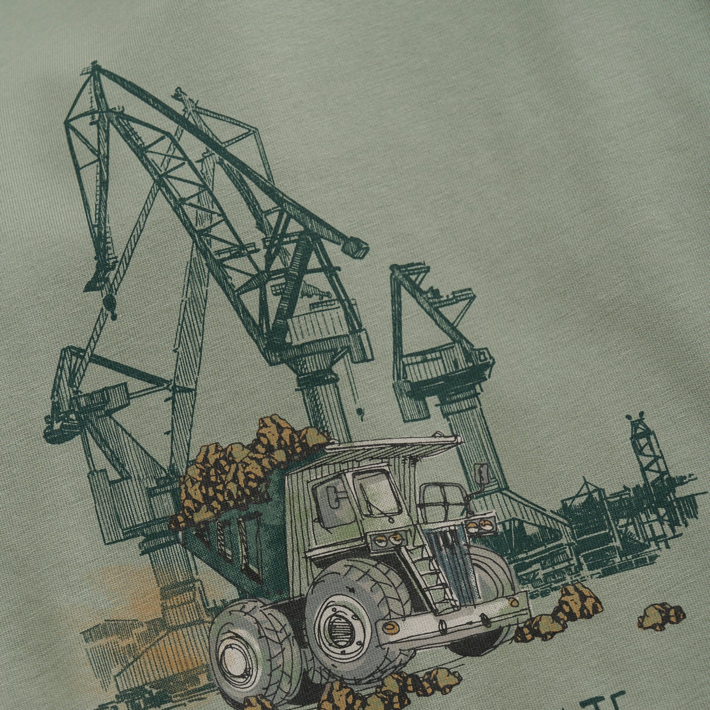 Baue ein cooles Outfit mit dem langarm Shirt von Minymo. Mit Baumaschinen-Aufdruck und lässigem Schnitt ist es perfekt für abenteuerlustige Jungs.