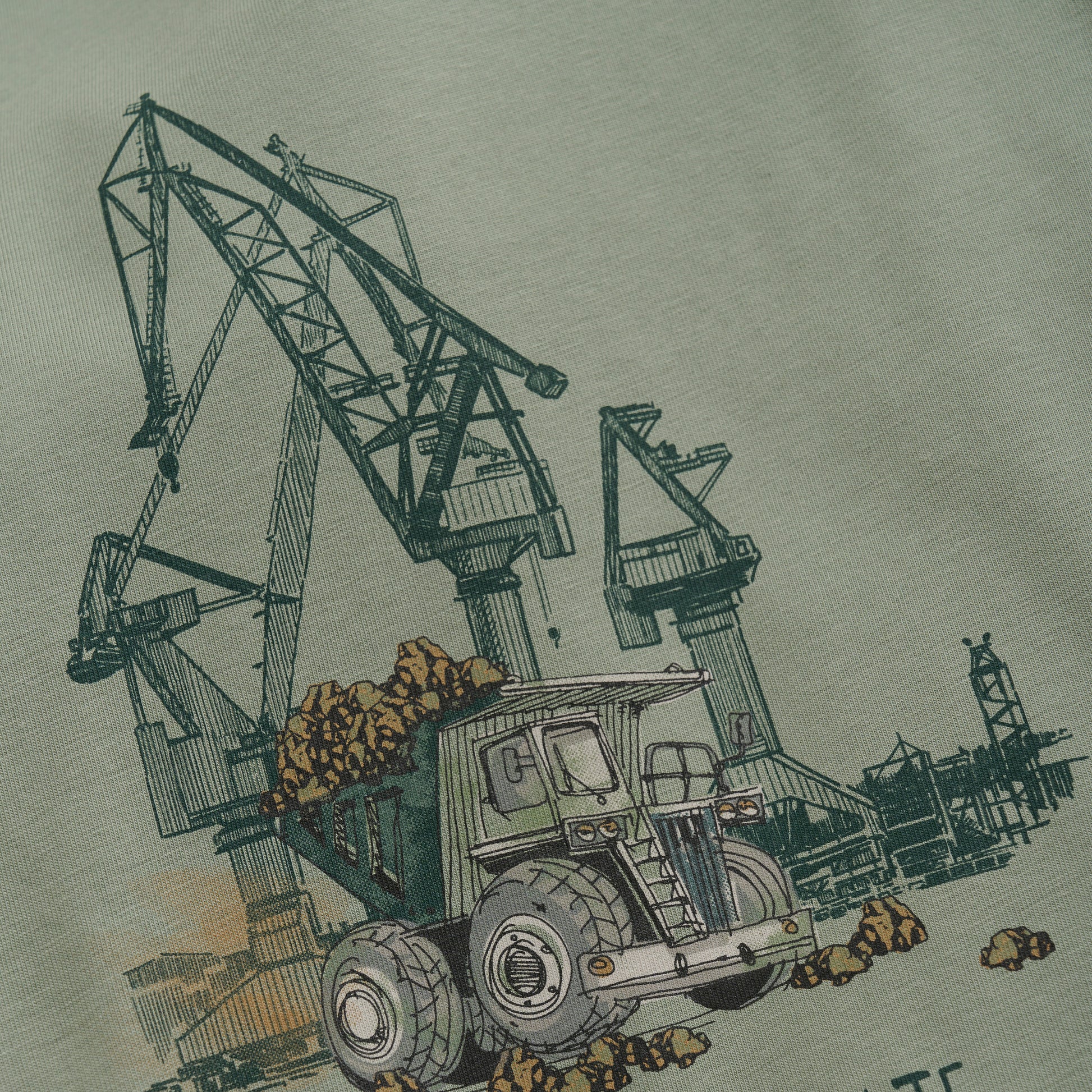 Baue ein cooles Outfit mit dem langarm Shirt von Minymo. Mit Baumaschinen-Aufdruck und lässigem Schnitt ist es perfekt für abenteuerlustige Jungs.