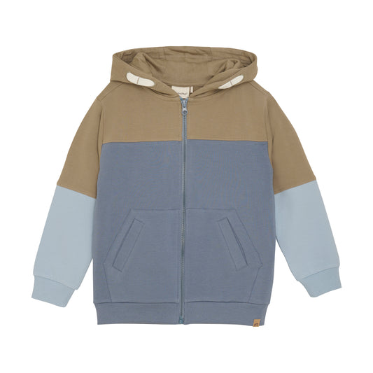 Dieser blau-braune Cardigan-Sweater von MINYMO überzeugt durch seine hochwertige Verarbeitung und zeitloses Design.