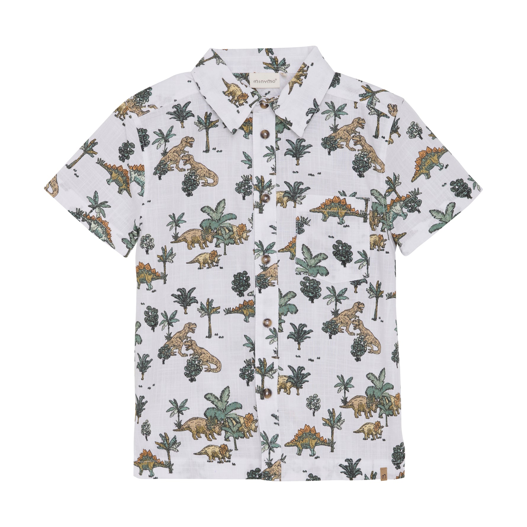 Das MINYMO Shirt besticht durch seinen detailreichen Dinosaurier-Print und verbindet Komfort mit einem markanten Design.