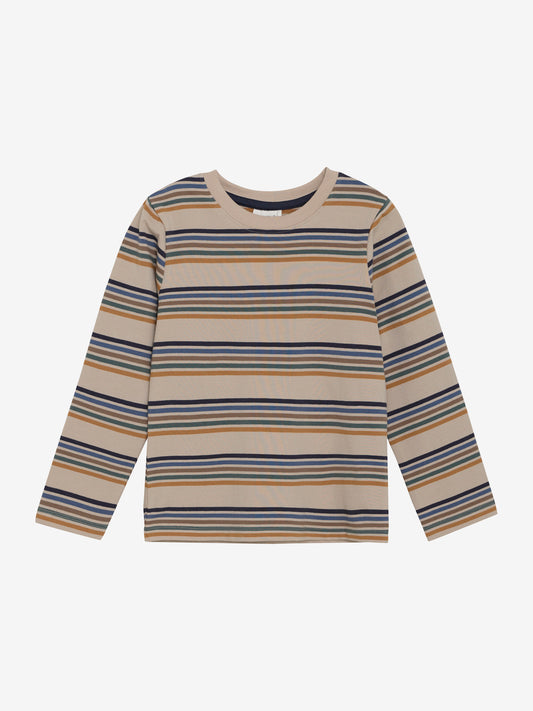 Dieses langärmlige Shirt von MINYMO besticht durch sein gestreiftes Design in dezenten, neutralen Farbtönen und sorgt für einen stilvollen Auftritt.