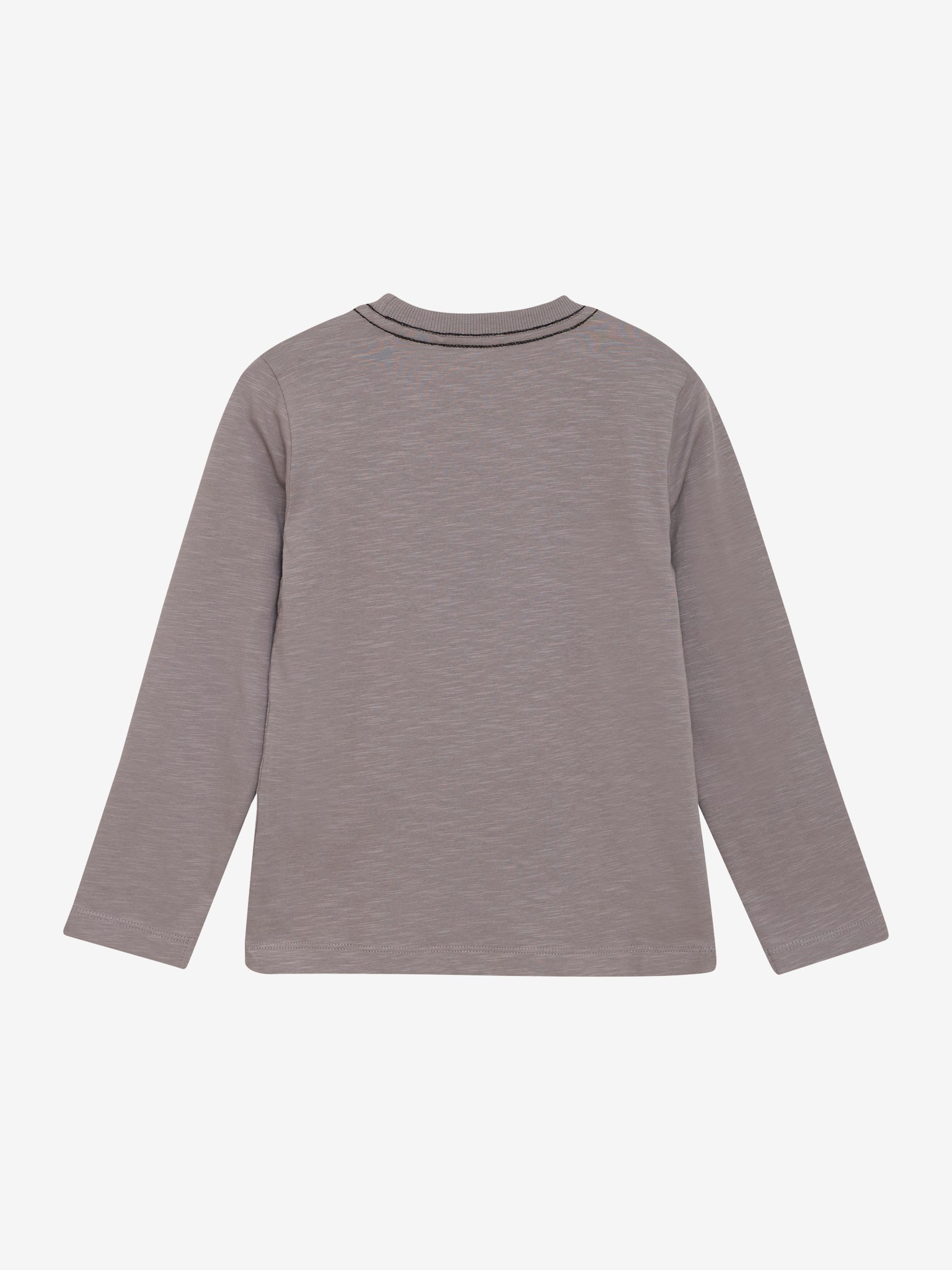 Dieses graue Langarmshirt von MINYMO besticht durch ein auffälliges Tiger-Motiv und verbindet Komfort mit einem markanten Look.