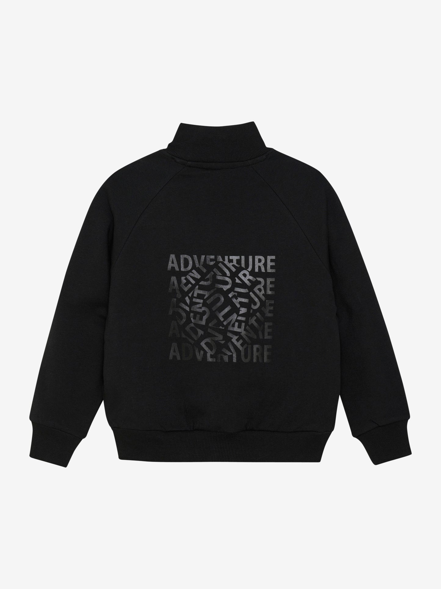 Dieser schwarze Cardigan von MINYMO besticht durch einen angesagten Adventure-Rückenprint, der jedem Outfit eine aufregende Note verleiht.