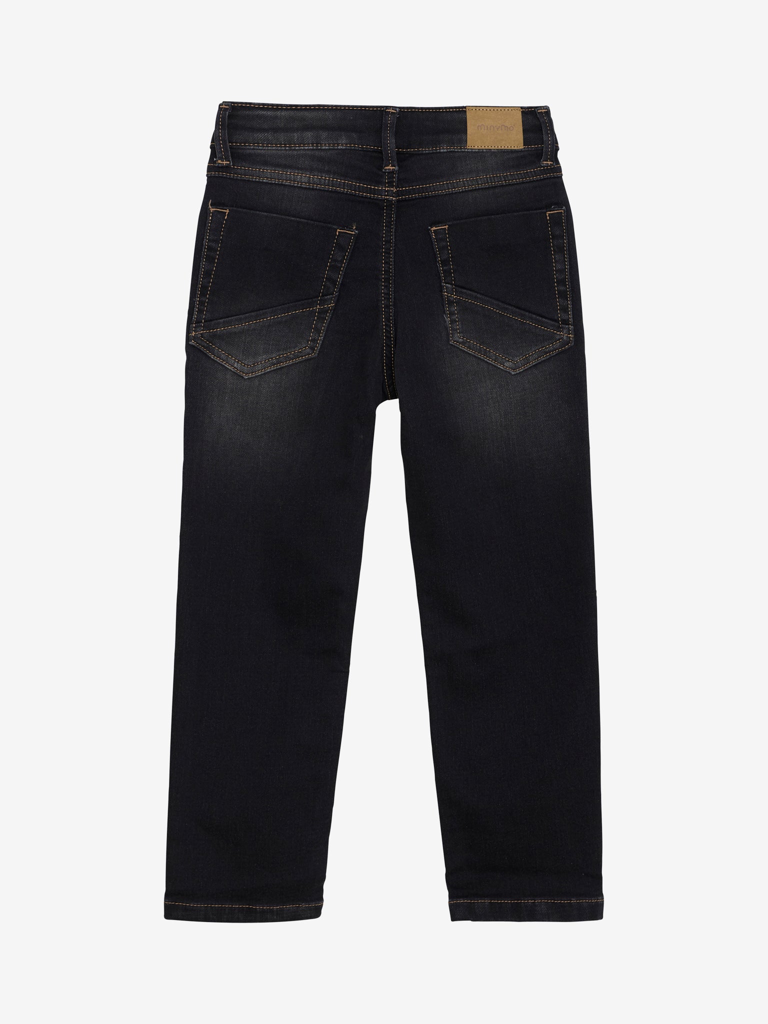 Diese schwarze Denim-Hose von MINYMO überzeugt mit ihrem trendigen Look und sorgt für einen stylischen Auftritt.