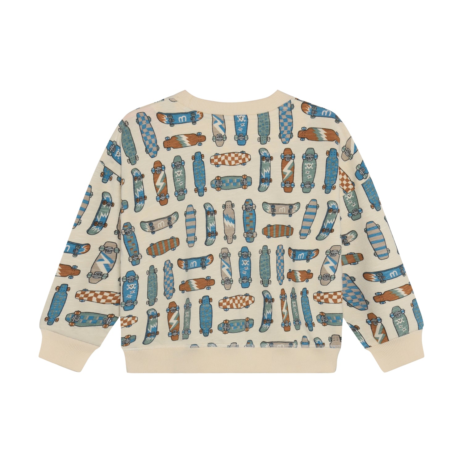 Langarm Sweatshirt mit All-Over Skateboard Print von MINYMO.