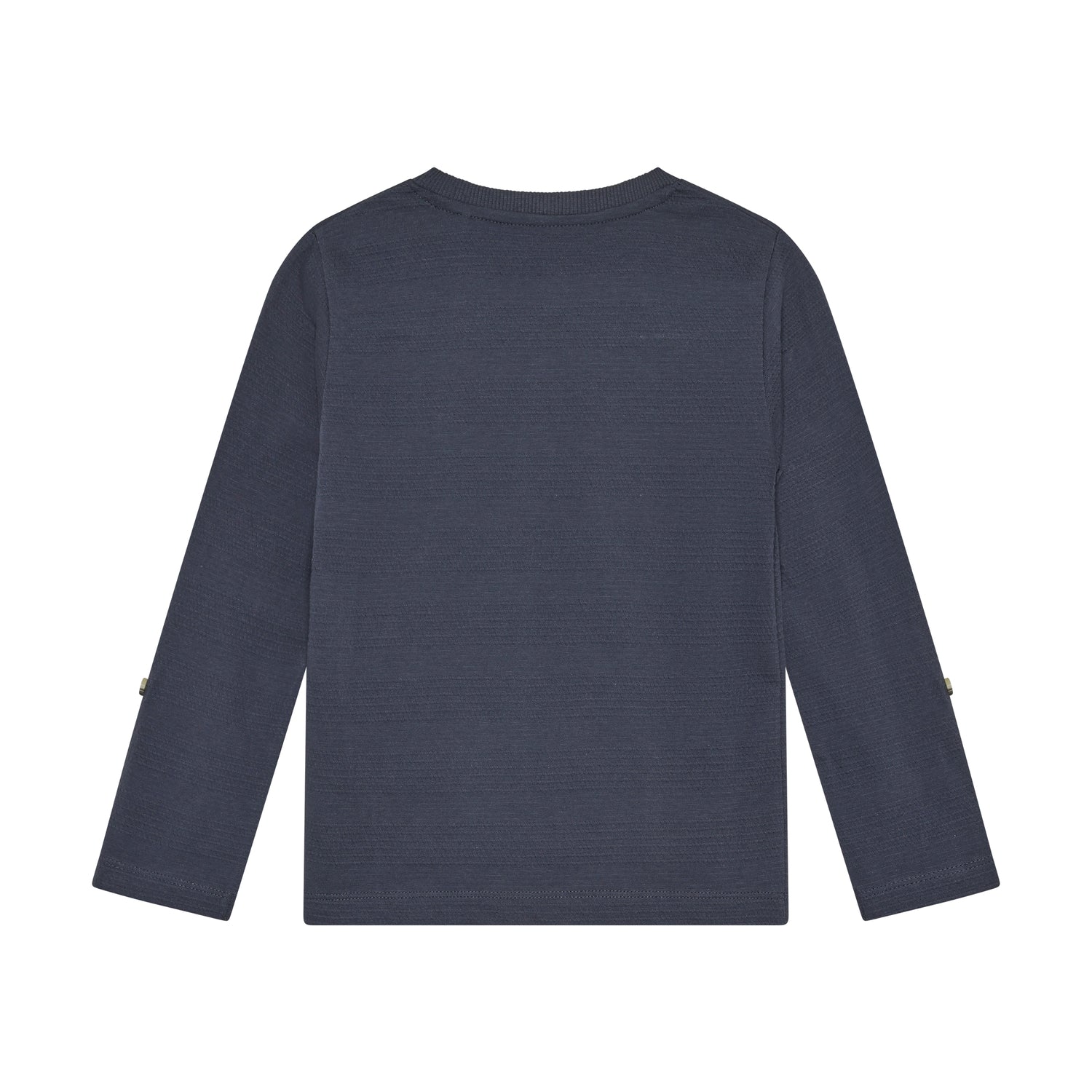 Dunkelblaues langarm Shirt von MINYMO mit Knöpfen.