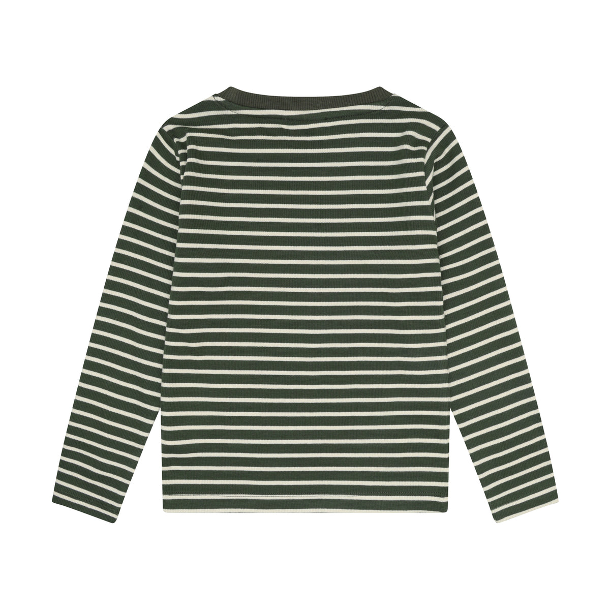 Ein hochwertiges Langarm-Shirt aus weichem Rib-Material mit klassischem grün-weiß gestreiftem Design von Minymo. Die Mischung aus 95% Baumwolle und 5% Elastane sorgt für optimalen Tragekomfort und Bewegungsfreiheit. Perfekt für den Alltag und vielseitig kombinierbar.