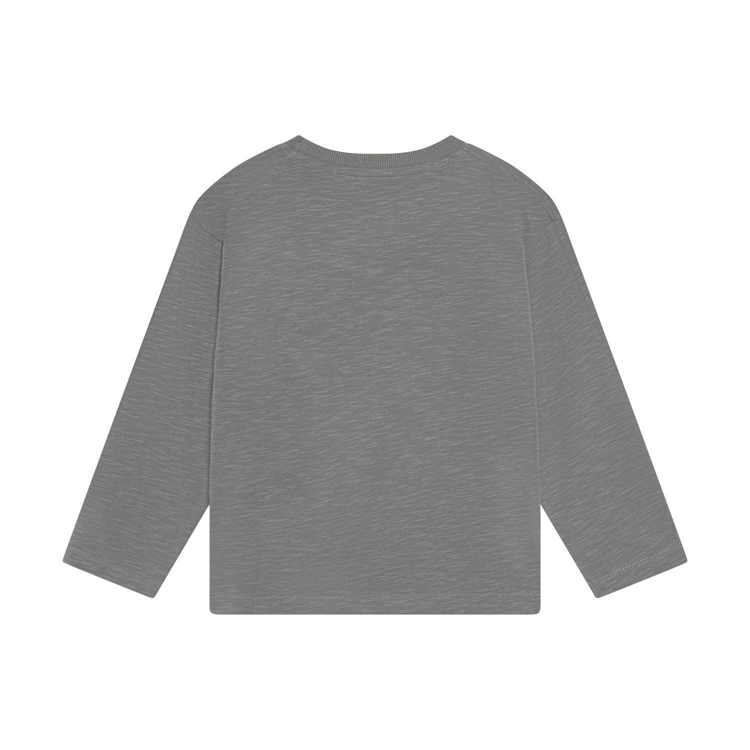 Hochwertiges Langarm-Shirt von Minymo in Grau mit charmanten Drachenmotiv – perfekt für kleine Abenteurer.