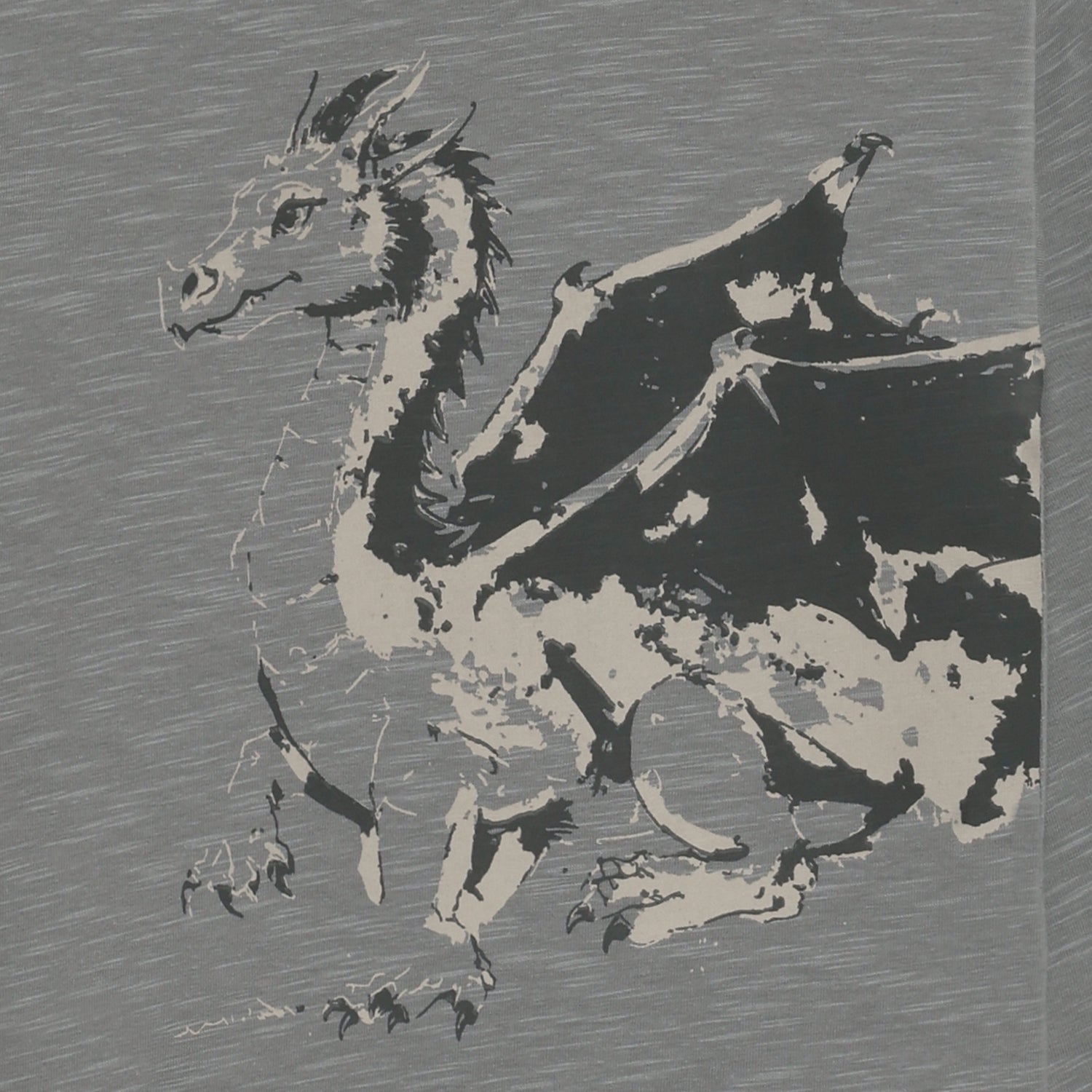 Hochwertiges Langarm-Shirt von Minymo in Grau mit charmanten Drachenmotiv – perfekt für kleine Abenteurer.